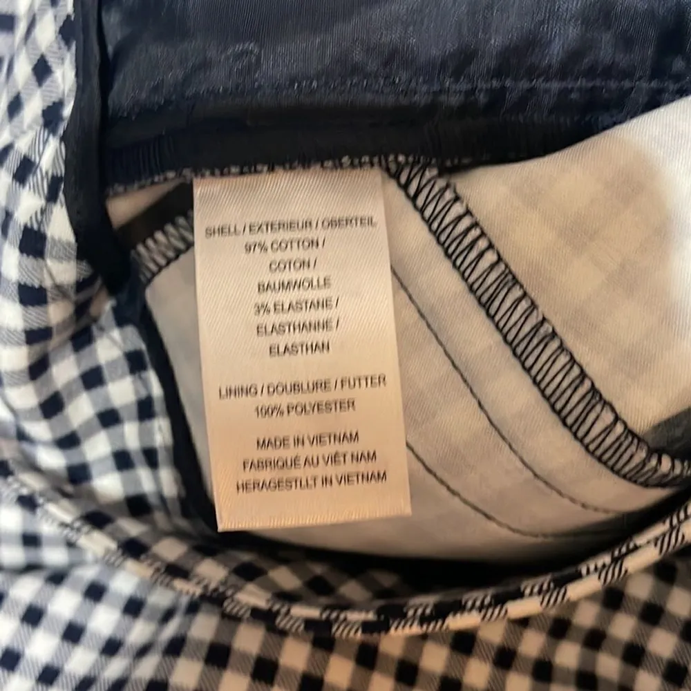 Adrianna Papell Cropped Pants Women’s Size 4 Black & White Checkered - Image 5