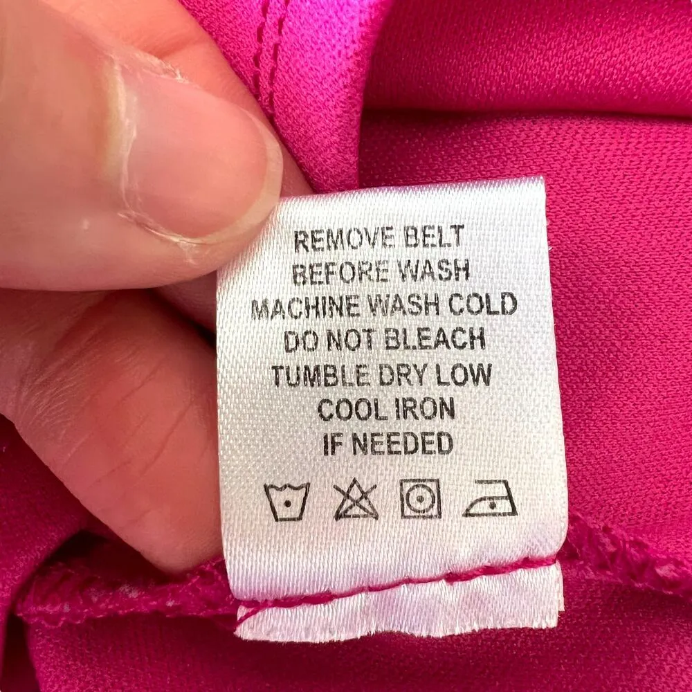 Tacera Womens Flounce Off Shoulder Blouson Dress Maxi Pink Floral Print Large - Image 14