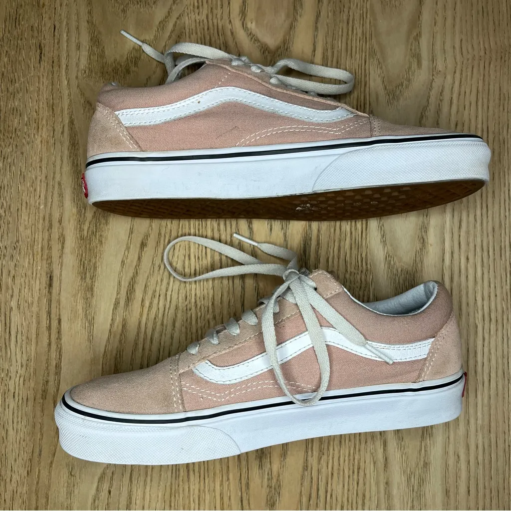 Vans Old Skool Lace Up Low Suede Canvas Sneakers Pale Pink Men’s 6/Women’s 7.5 - Image 6