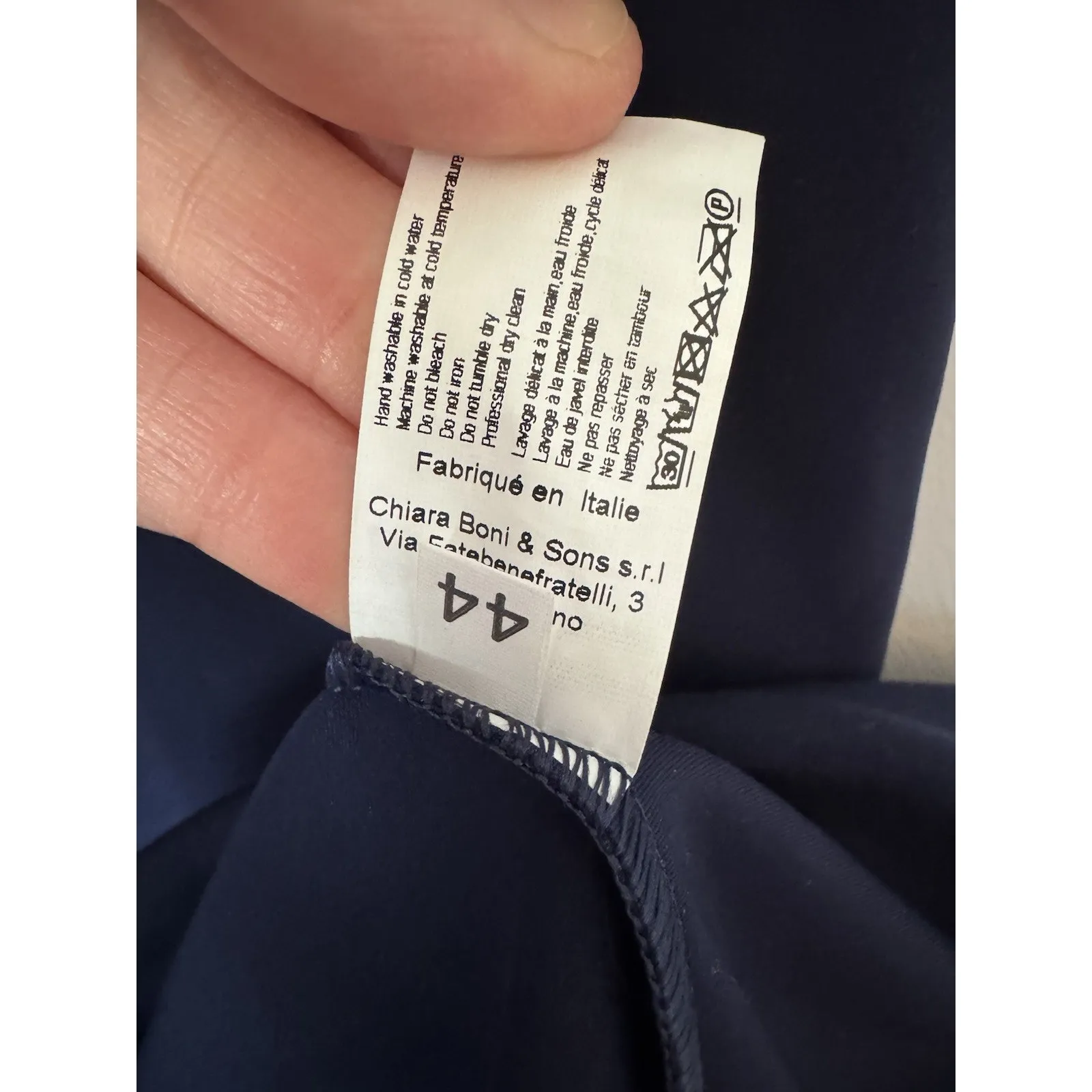 Chiara Boni La Petite Robe Jatin Sleeveless Dress Dark Blue Sz 8 NWT - Image 9