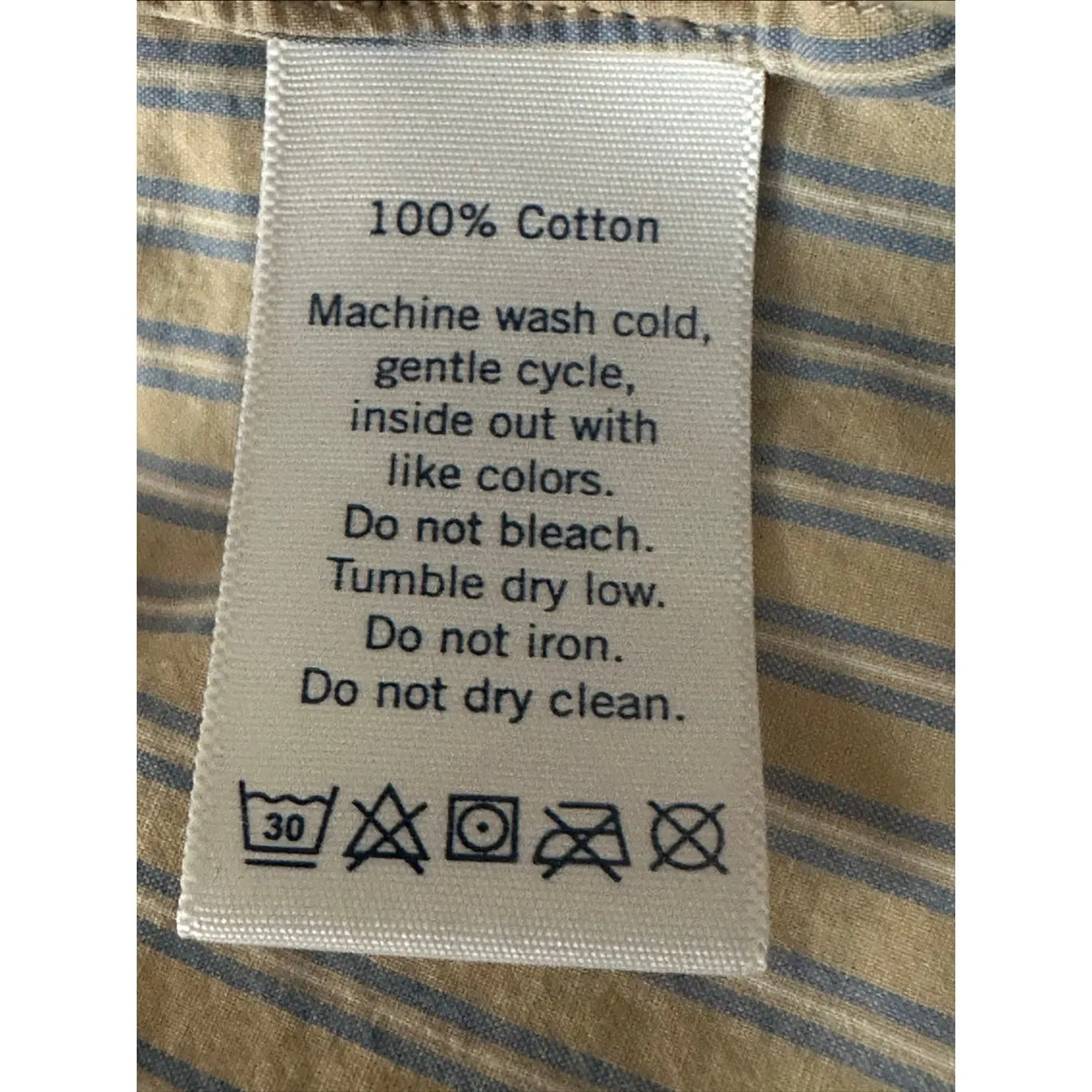 Clare V. striped blouse with a ruffled necktie Size: M Tan Size M - Image 6