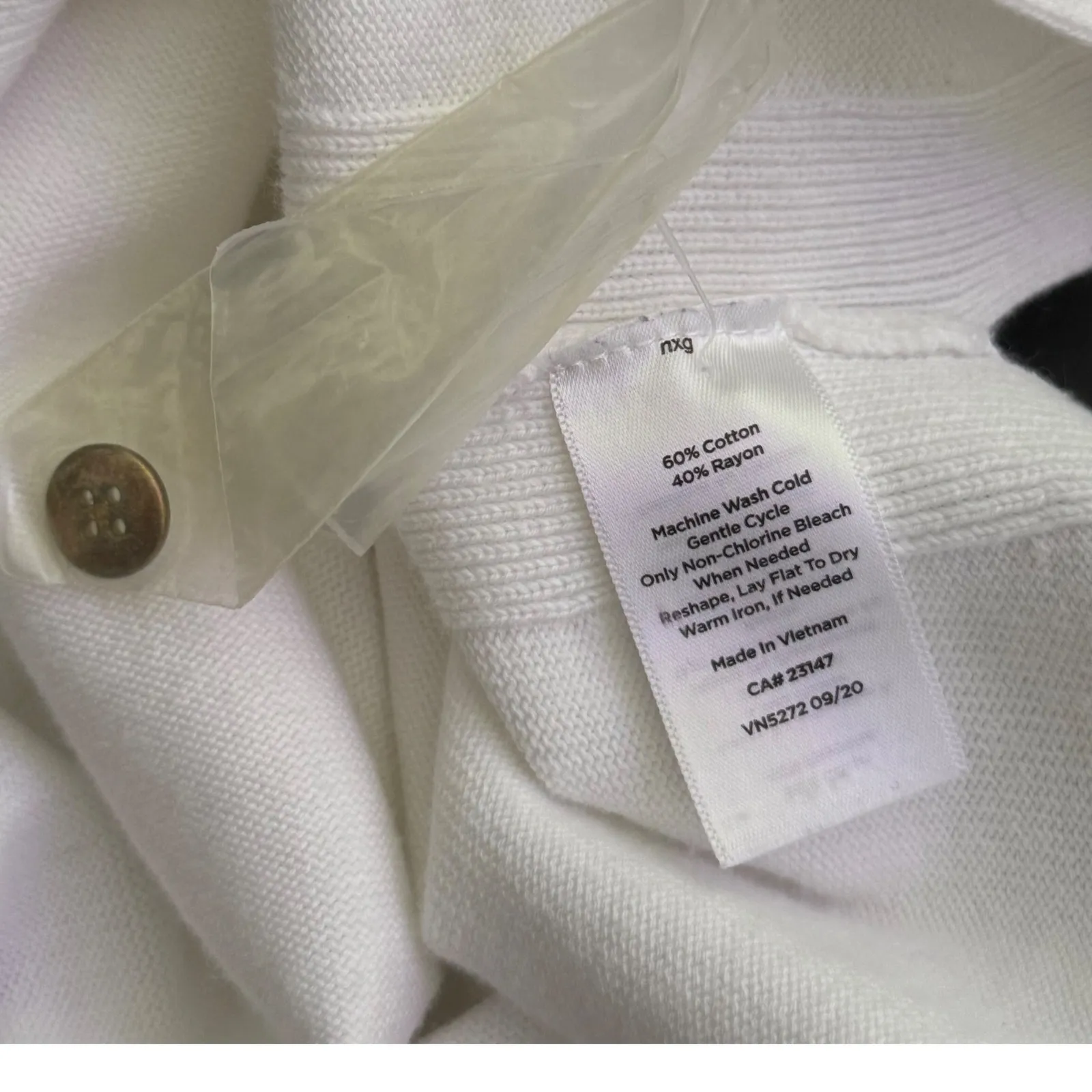 Talbots Girlfriend Cardigan Sweater Size XL White Preppy Old Money Minimalist - Image 8