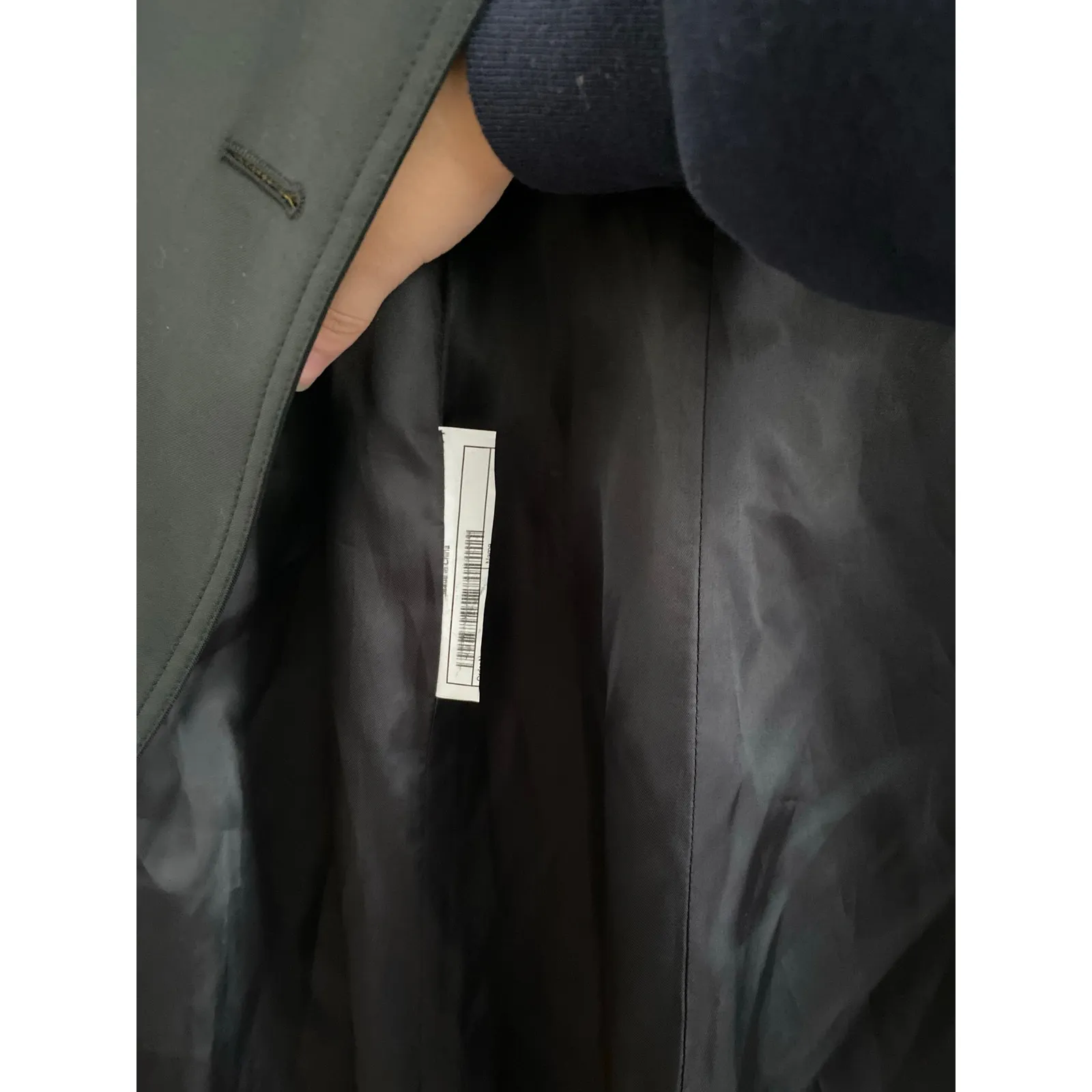 KNOT STANDARD Loro Piana System Black Trench Coat - Image 10