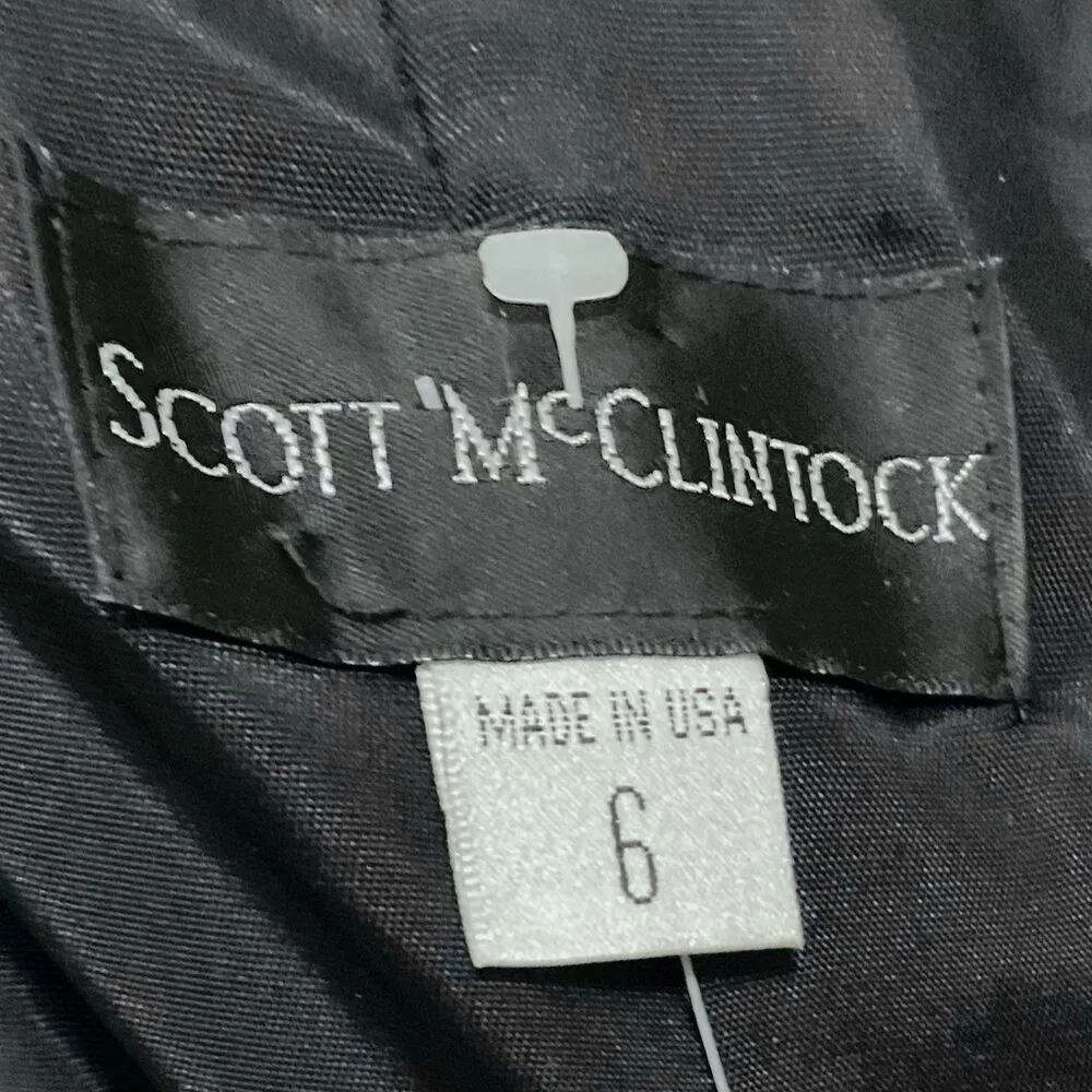 Scott McClintock Blue Glitter Strapless Formal Dress Gown Fit & Flare Maxi Sz 6 - Image 8