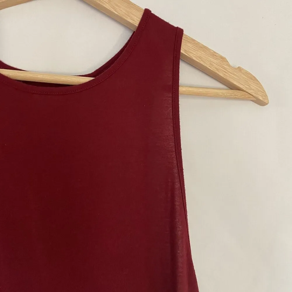 Mossimo bright red tank top sleeveless athletic shirt open back detail size S - Image 2