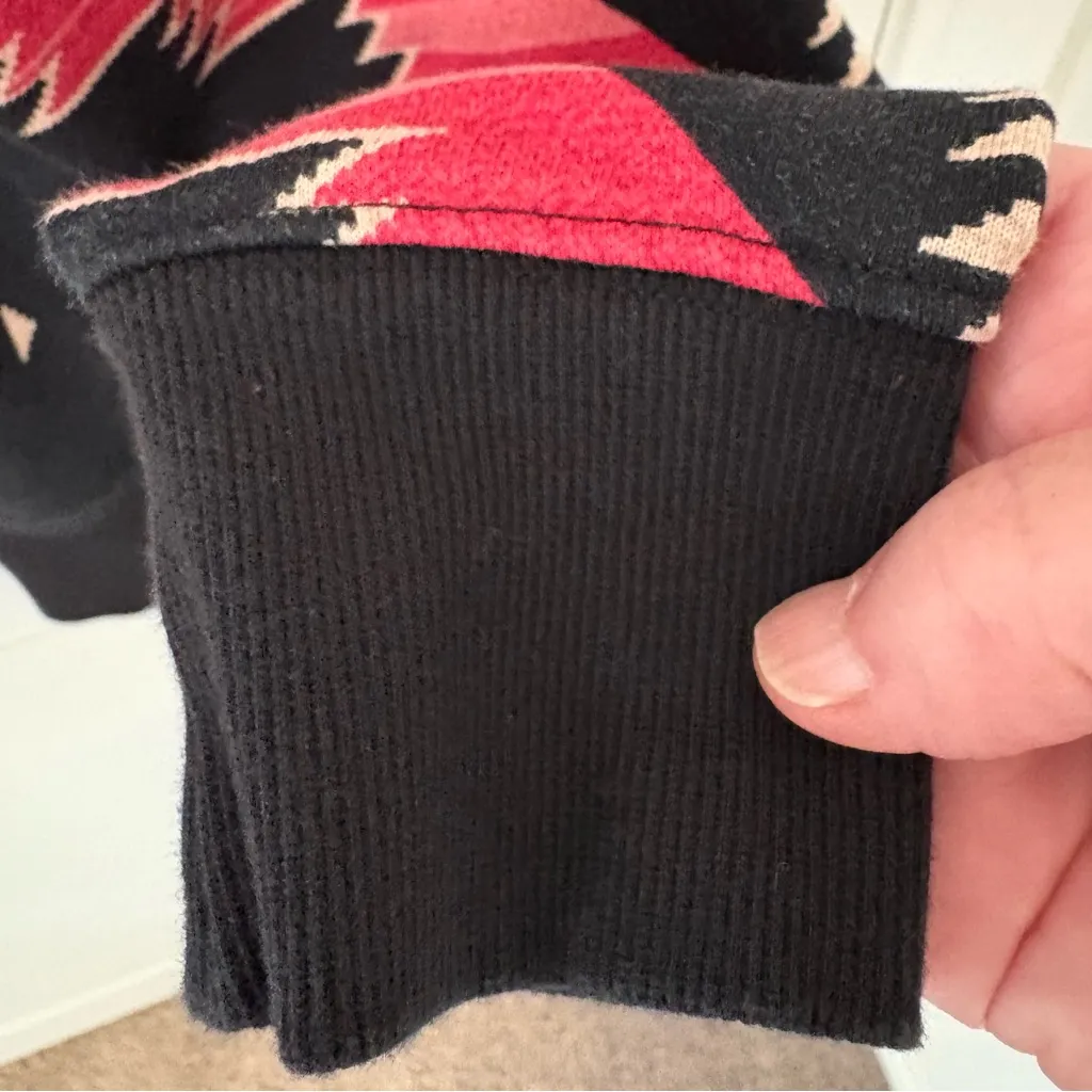 Lauren Ralph Lauren Southwestern Inspired French Terry Hoodie. Size Small. - Image 4