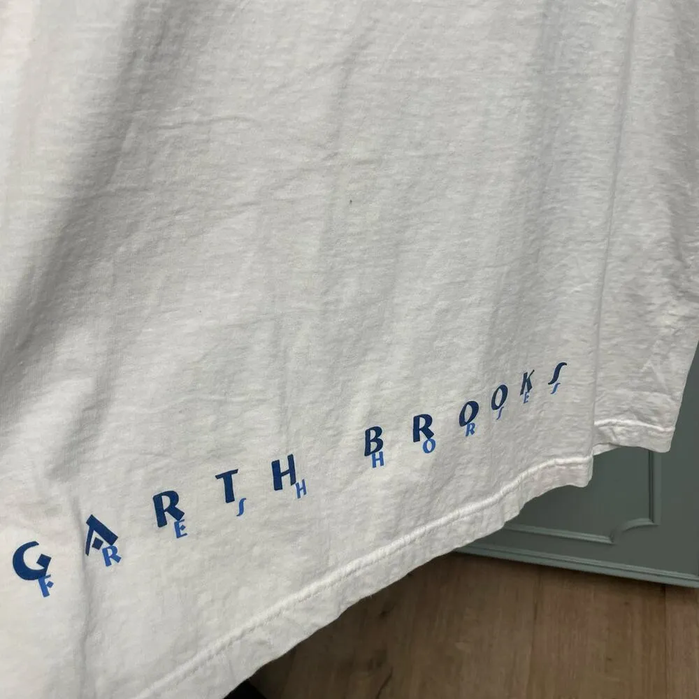 Garth Brooks Vintage Just Big One Size Graphic Tee Oversized 90s VTG Country White - Image 5