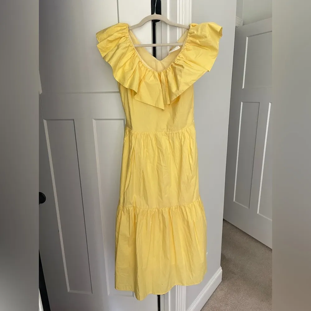 Tuckernuck Hyacinth House Yellow Ruffle Josie Dress Sleeveless Maxi - Image 3