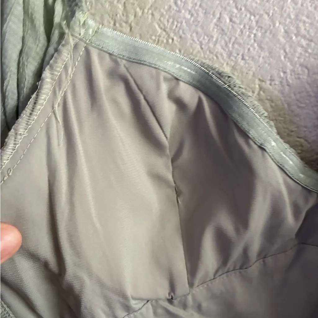 Mika & Gala Gathered Bodice Puff Sleeve
Flounce Hem Mini Dress Sage 10 - Image 12