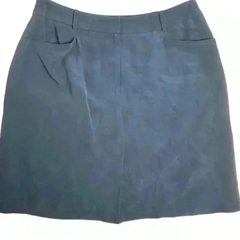 Jones New York Women's Blue Silk Pencil Skirt Size 10 Formal - Image 3