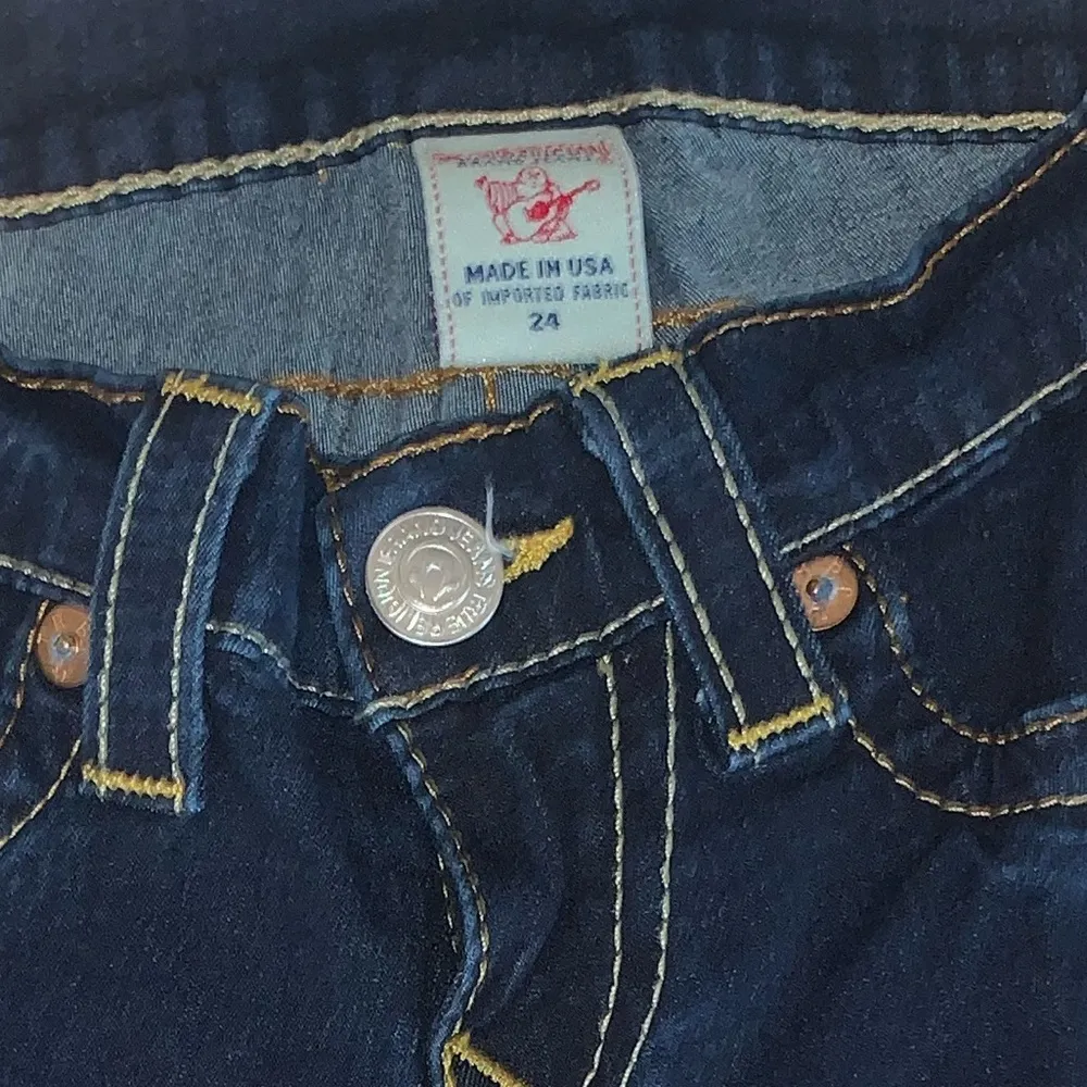 TRUE RELIGION Casey Dark Blue Jeans Size 24 - Image 5