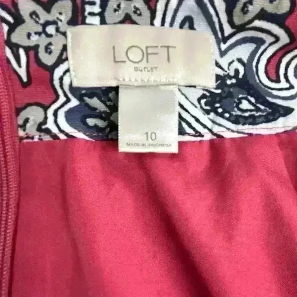 LOFT Outlet Women's Size 10 Paisley A-Line Short Skirt Multicolor - Image 7