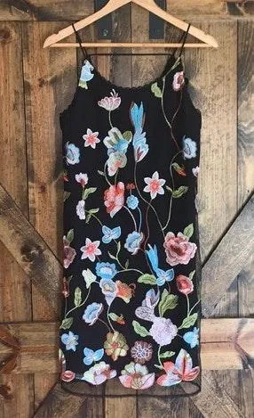NWT  black floral mesh dress size small! - Image 2
