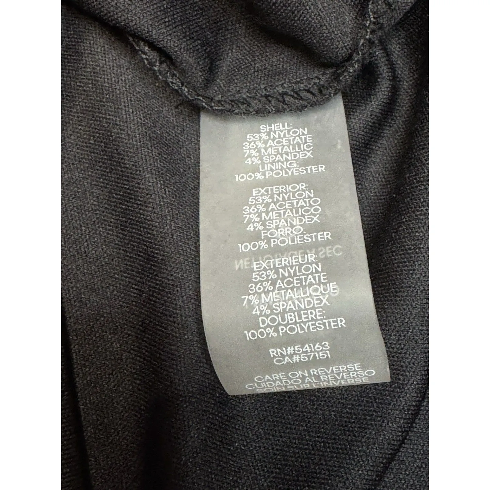 Calvin Klein Women’s Black Metallic Sparkle Short Sleeve Top Blouse Medium Party - Image 7