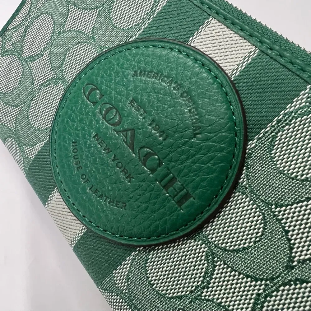 Coach Dempsey Large Phone Wallet In Signature Jacquard With Stripe And Coach Pat - Image 4