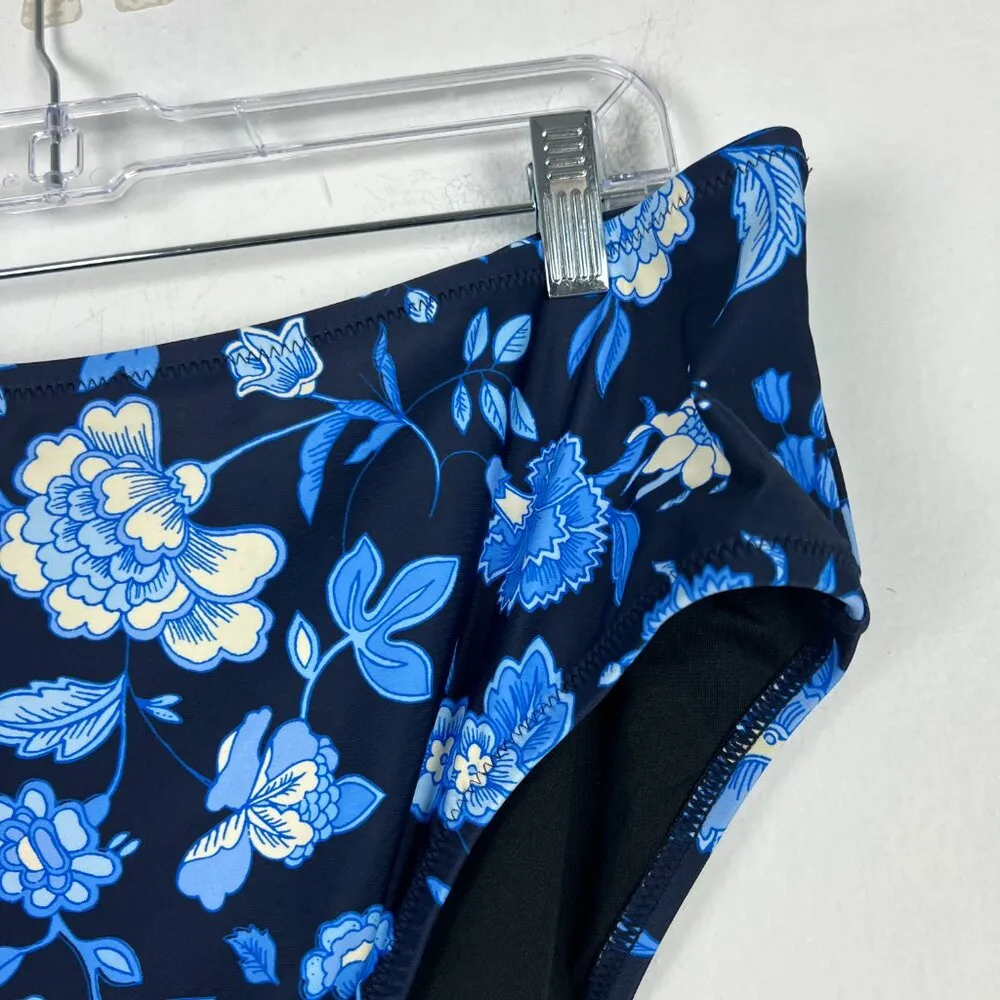 NWT J. Crew High Rise Bikini Bottom in Midnight Blue Floral Plus Size XXL NEW - Image 5