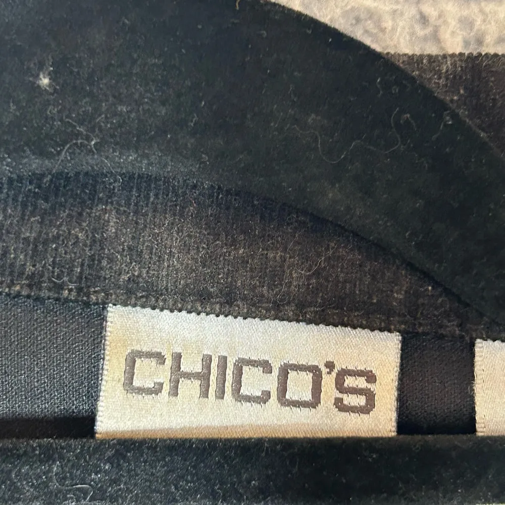 Chico's Jacket Womens 0 Small 4-6‎ Black Corduroy Snap Front Button Up Jacket - Image 6