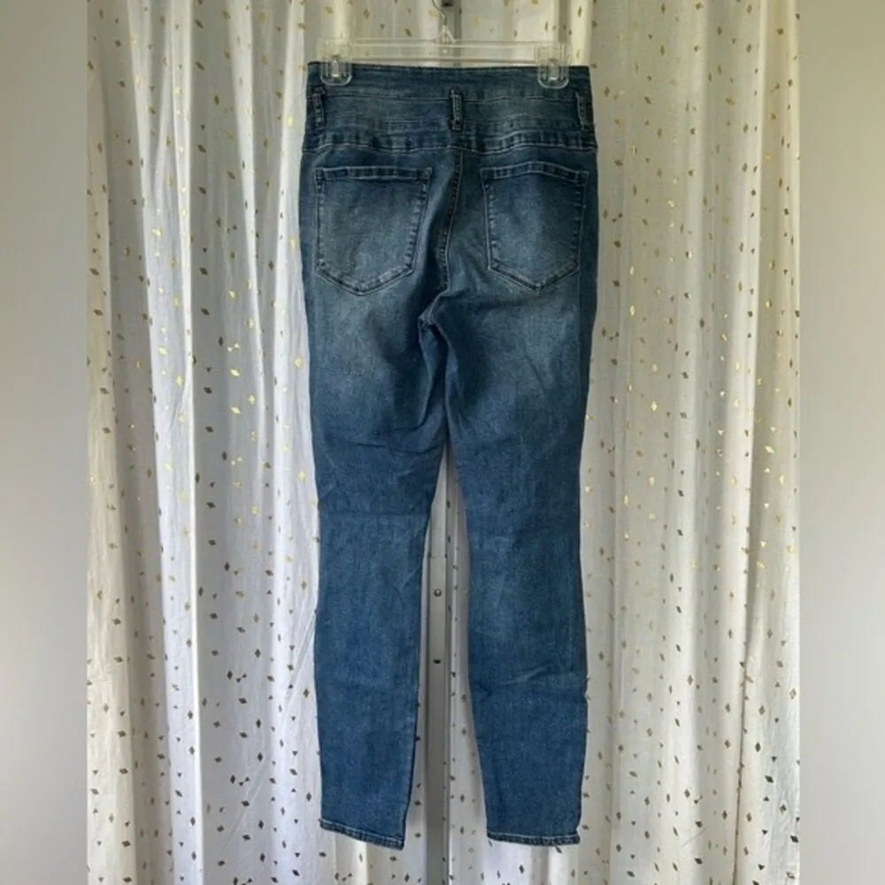 Refuge Women's High Waist Rise Jegging Skinny Distressed Stretch Denim Jeans 6 - Image 3