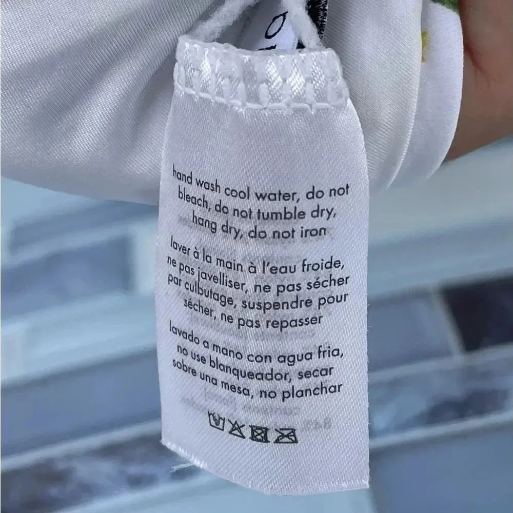 Onia Liberty Yellow Rose Print Zoe Bikini Top Size XS - Image 6