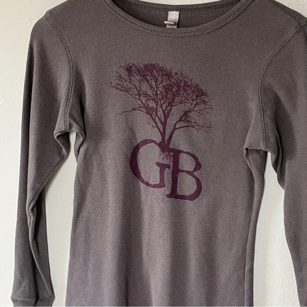 Greenbush Brewery Sawyer Michigan Long Sleeve Shirt Grey Purple Medium - Image 2