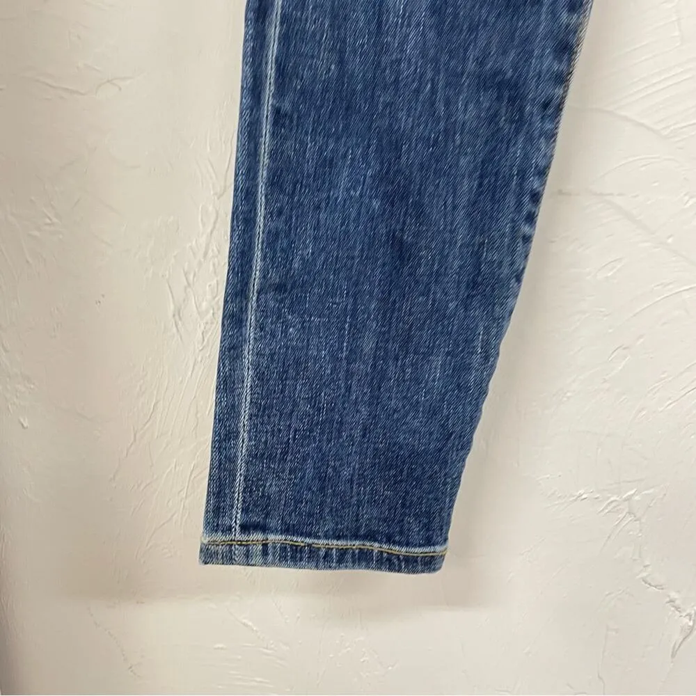 Goldsign Medium Wash Mid Rise Skinny Jeans Womens 28 Blue Denim Zip fly Casual - Image 5