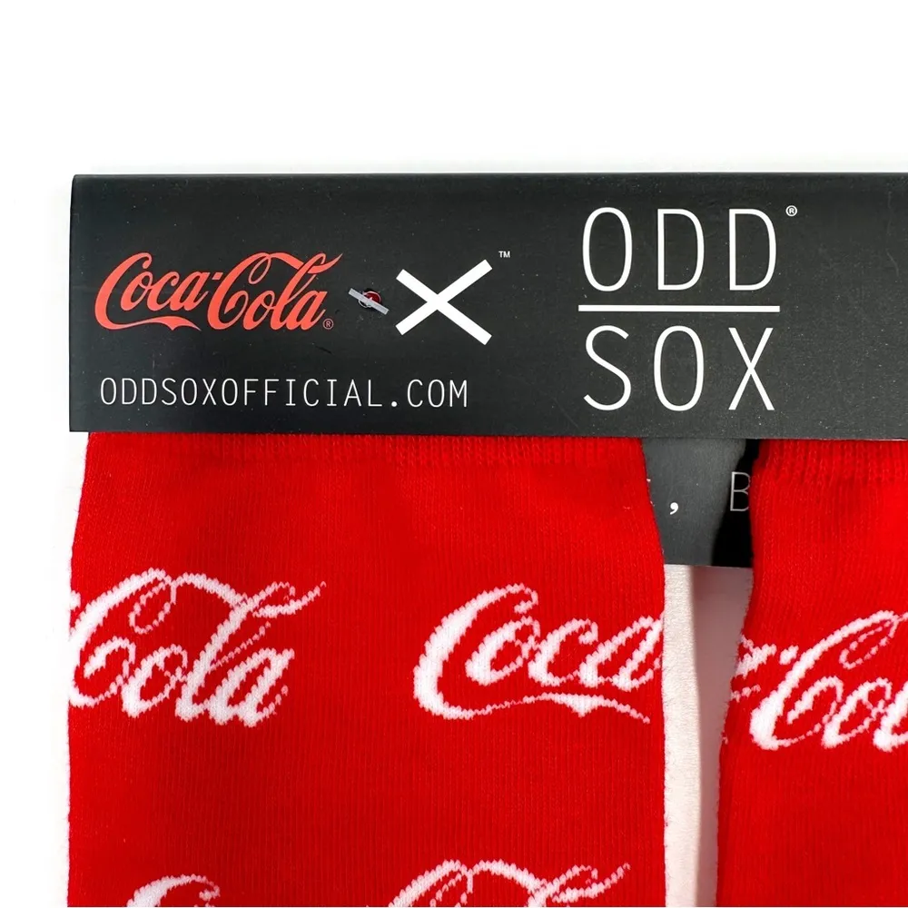 Odd Sox Coca Cola Logo Crew Socks Mens Womens Coca - Image 2