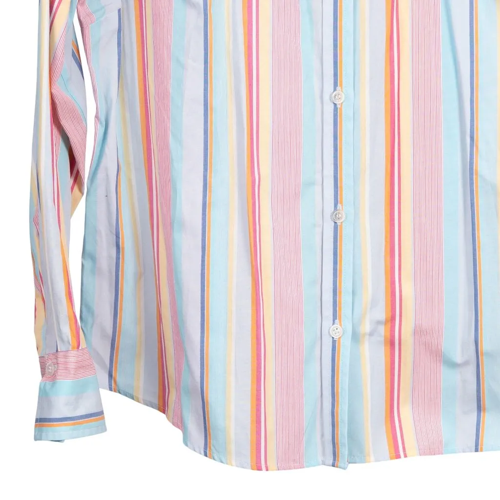 Crazy Horse Liz Claiborne Striped Button-Up Shirt 16 Womens Poplin Long Sleeve - Image 3