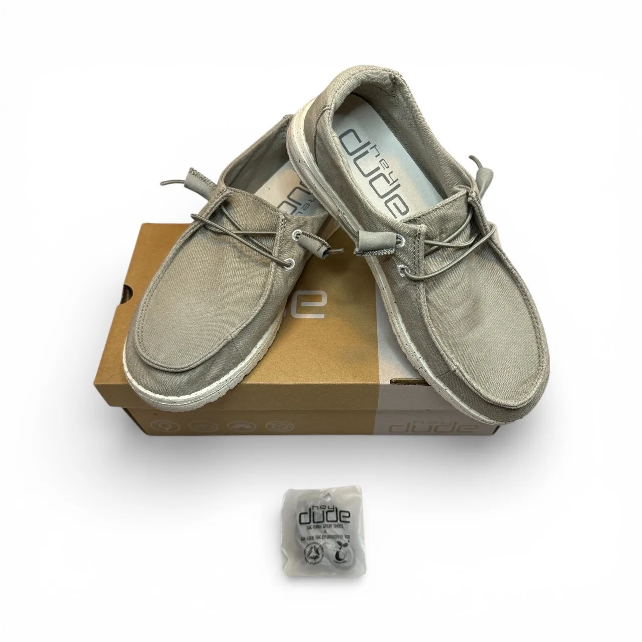 Hey Dude Wendy Grey Canvas Slip On Shoes Women's Size 7 Workwear Weekend Trendy - Image 2