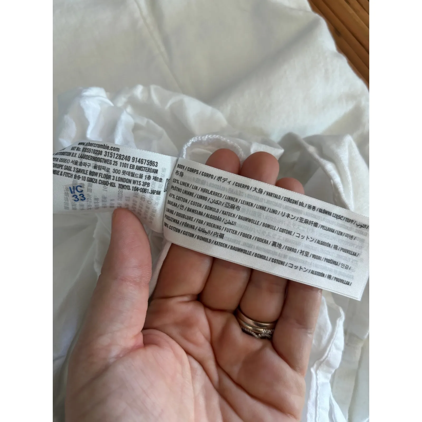 Abercrombie & Fitch Mini Dress Womens Medium White Strapless Linen Bridal Beach - Image 4