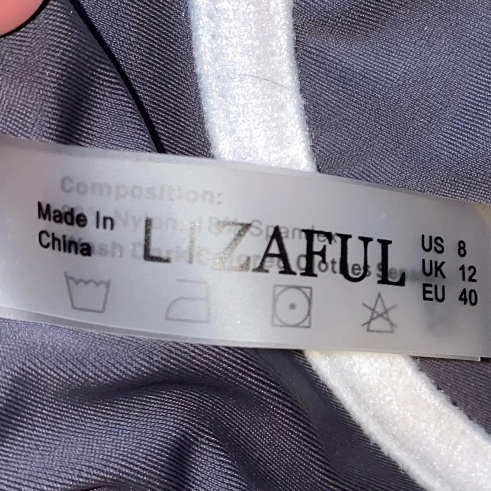 Zaful Gray & White Underwire Bikini Top - Image 4