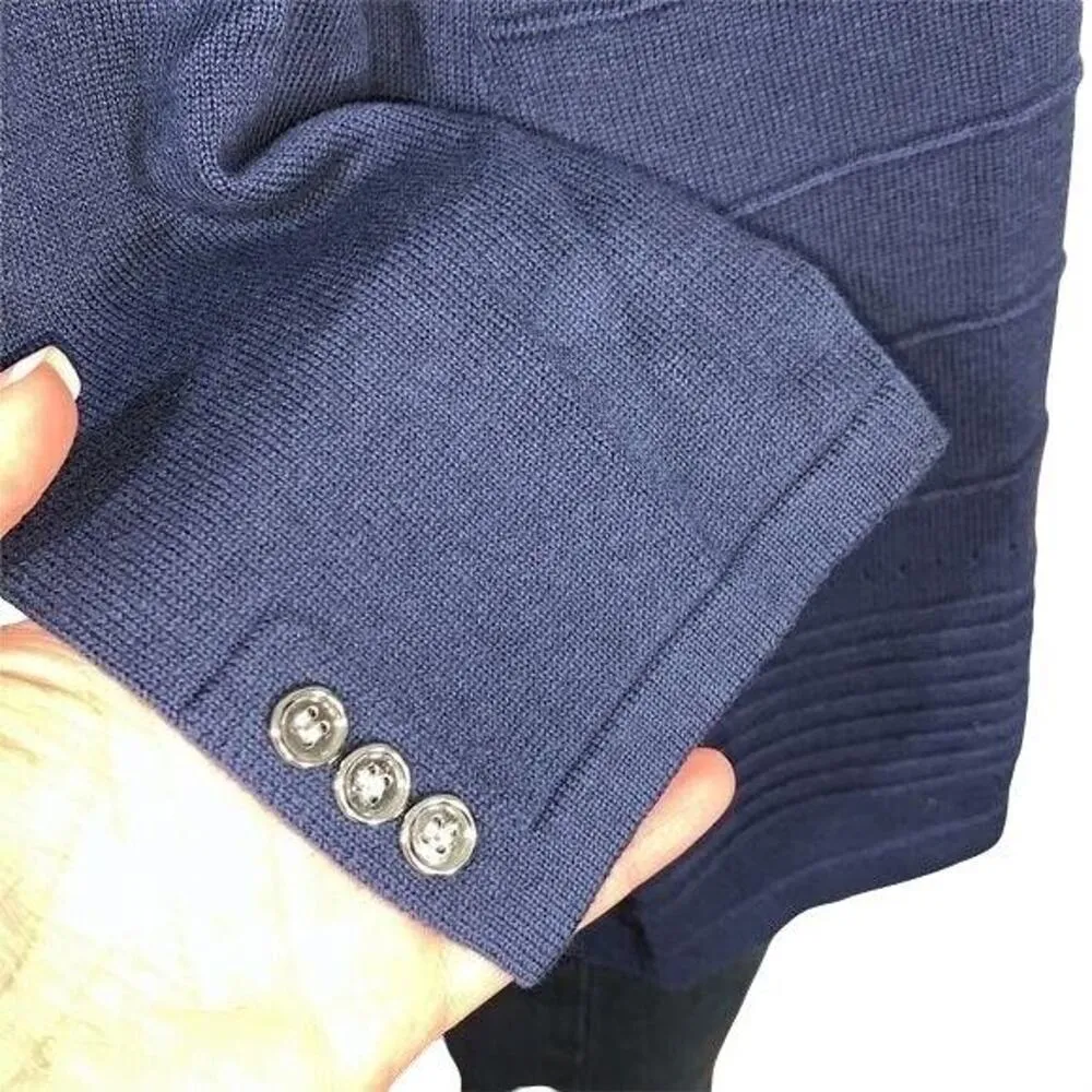 Karen Scott Womens Ottoman Sweater Pullover Knit Lightweight Boat Neck Blue XS - Image 5