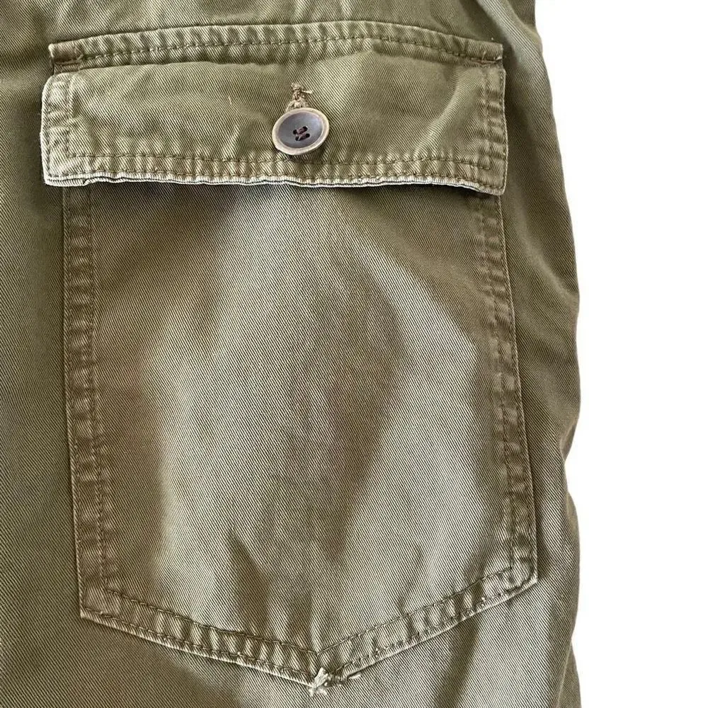 Zara Woman The Worker Straight Green / Red Y2K Wide Leg  10 # 1678 - Image 7