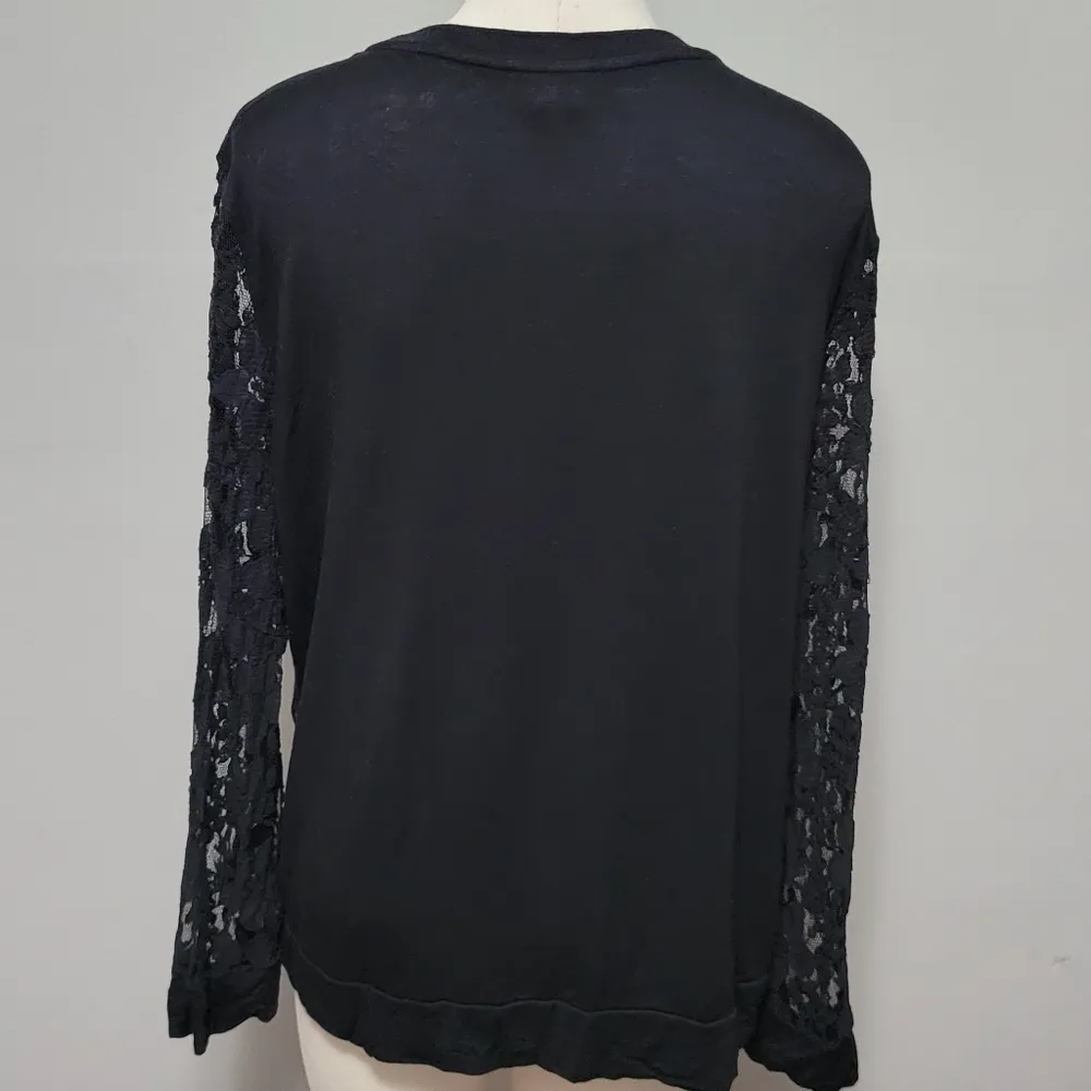 Adrianna Papell floral lace sweatshirt size xl - Image 5
