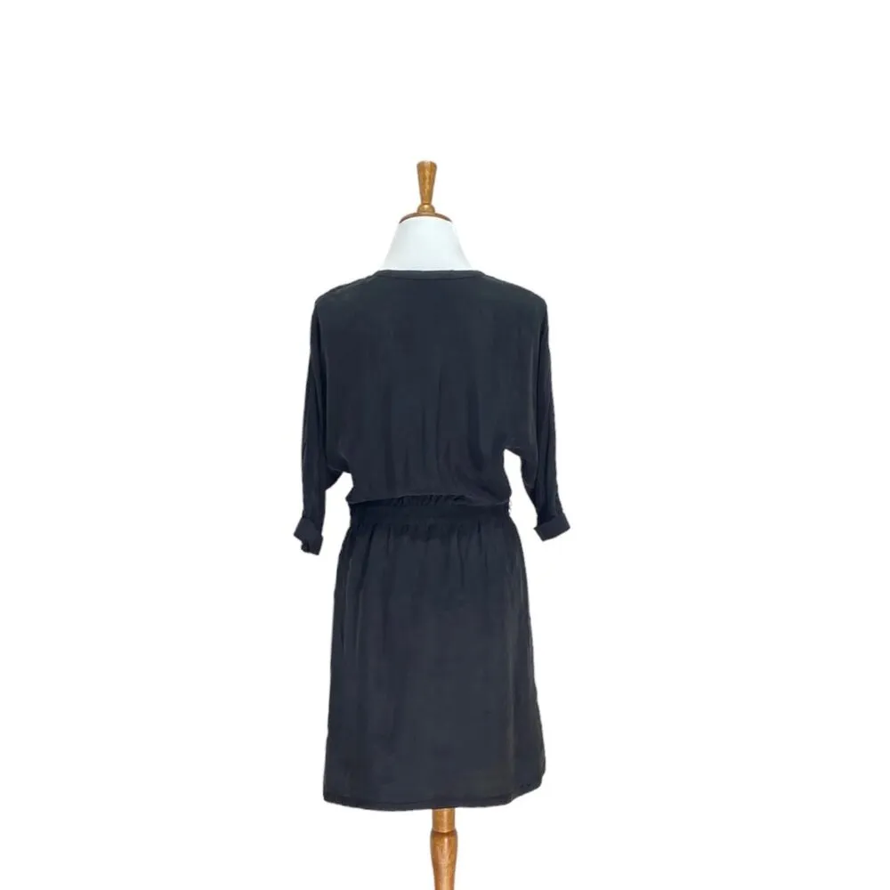 Scotch & Soda  Midi Dress Black Size S Minimalist Stealth Wealth Quiet Luxury - Image 11