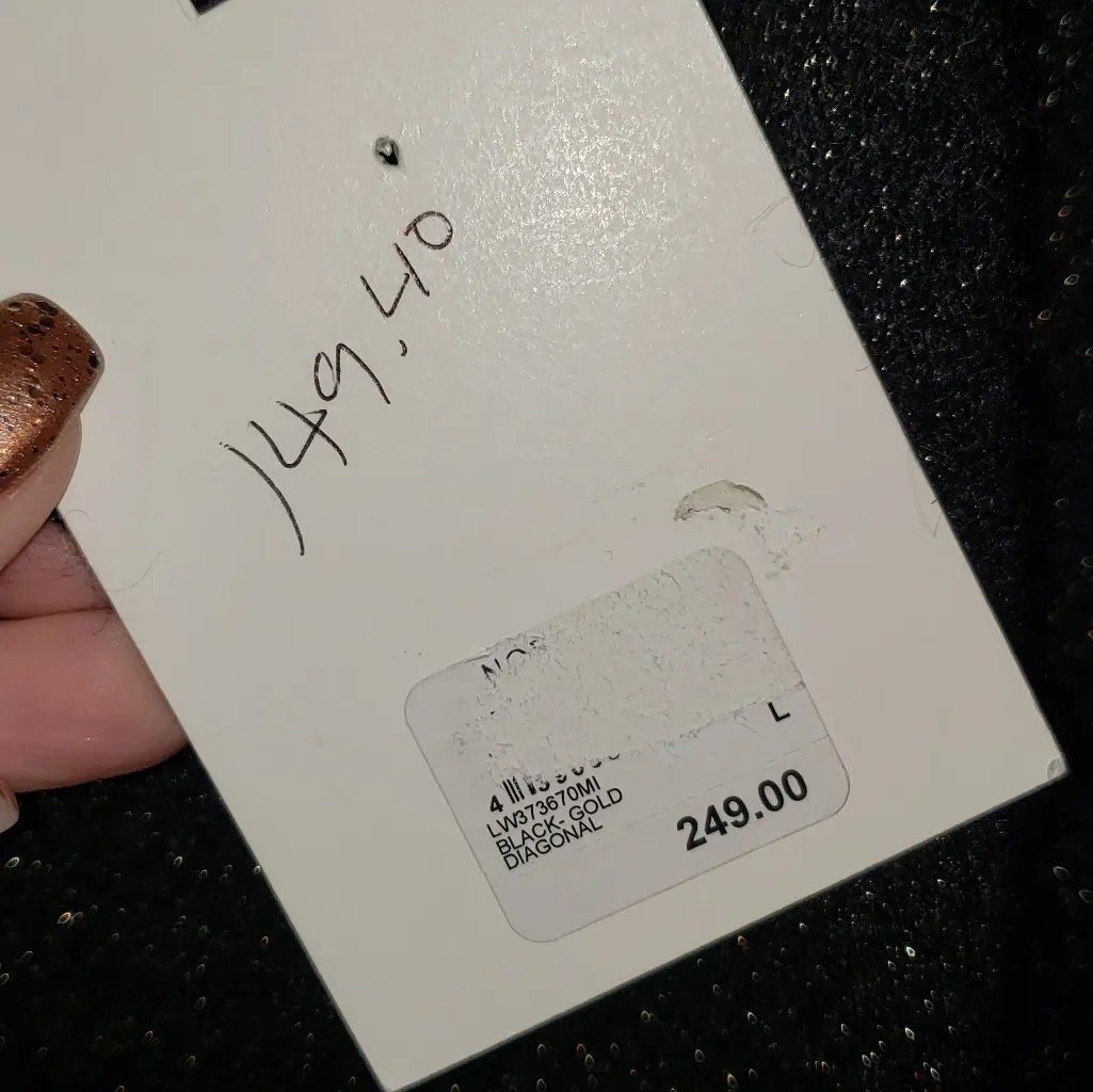 🆕 Lewit NWT Large L Sweater Black Gold Metallic NEW - Image 5