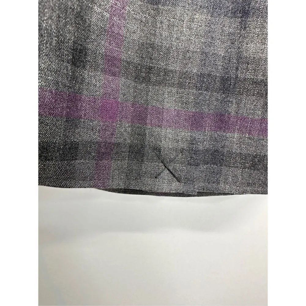 Donna Morgan‎ Sheath Dress Womens Office Plaid Gray/Purple 2 Petites - Image 7