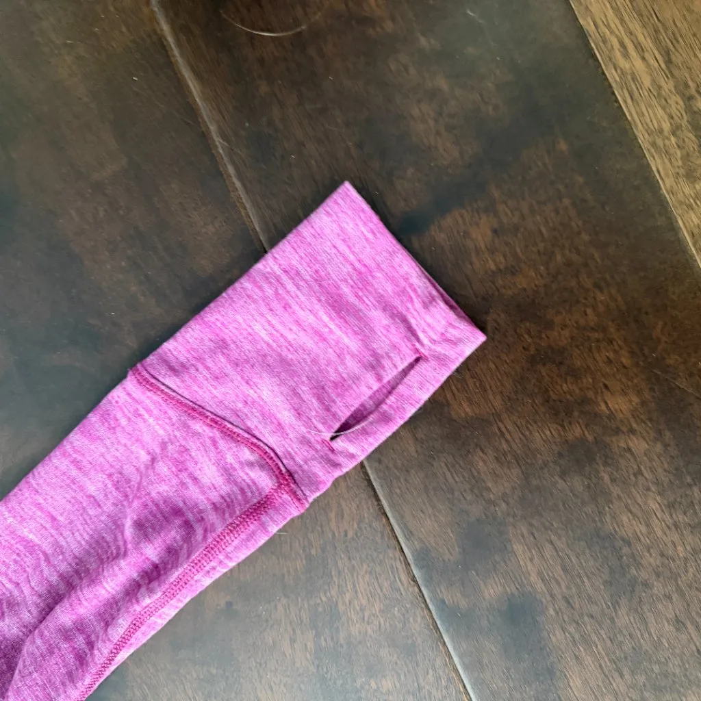 LULULEMON Heathered Raspberry Long Sleeve Running Top Long Sleeve Size 6 - Image 7