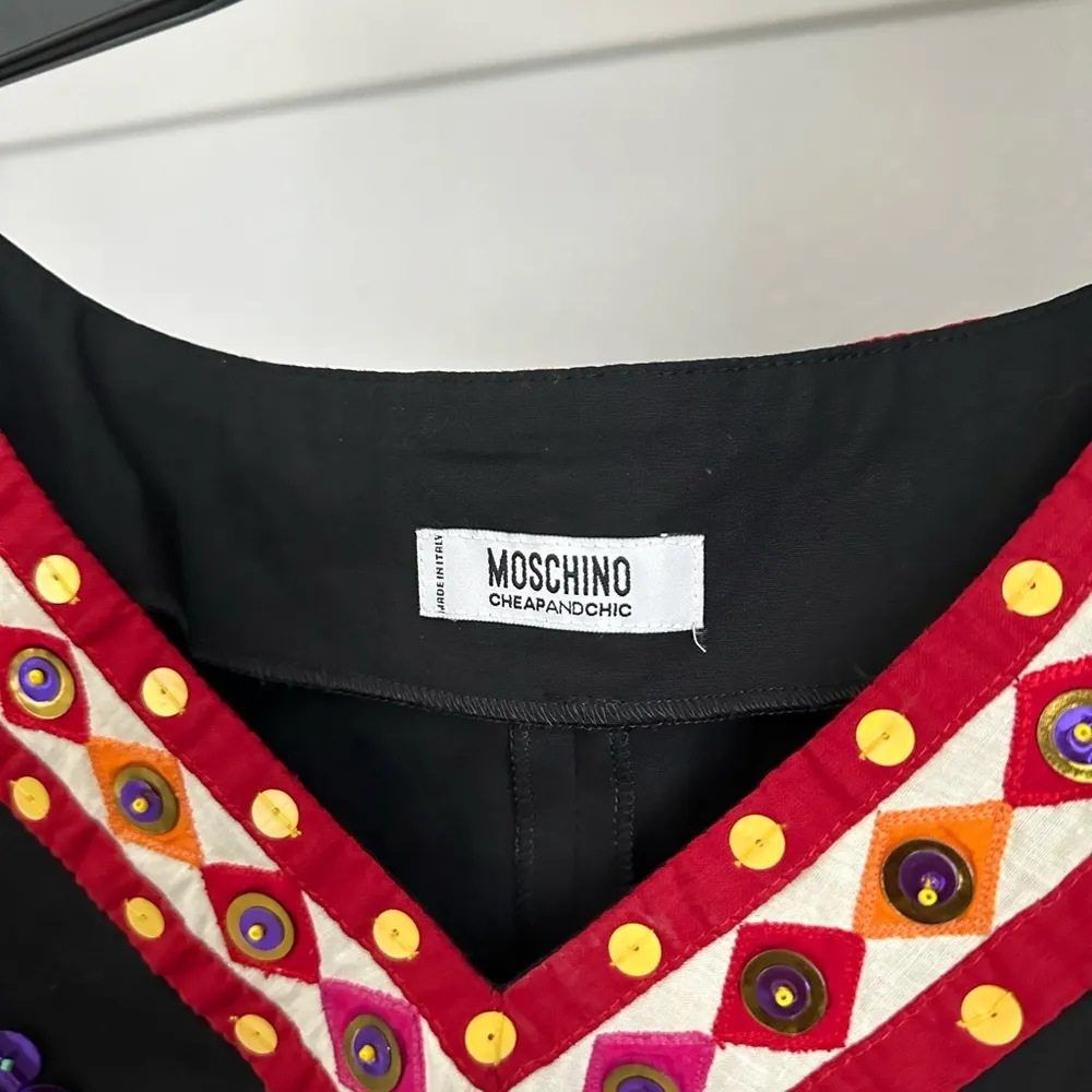 MOSCHINO Cheap and Chic Line Made In Italy Elephant Beaded Sequin Dress size 8 - Image 3