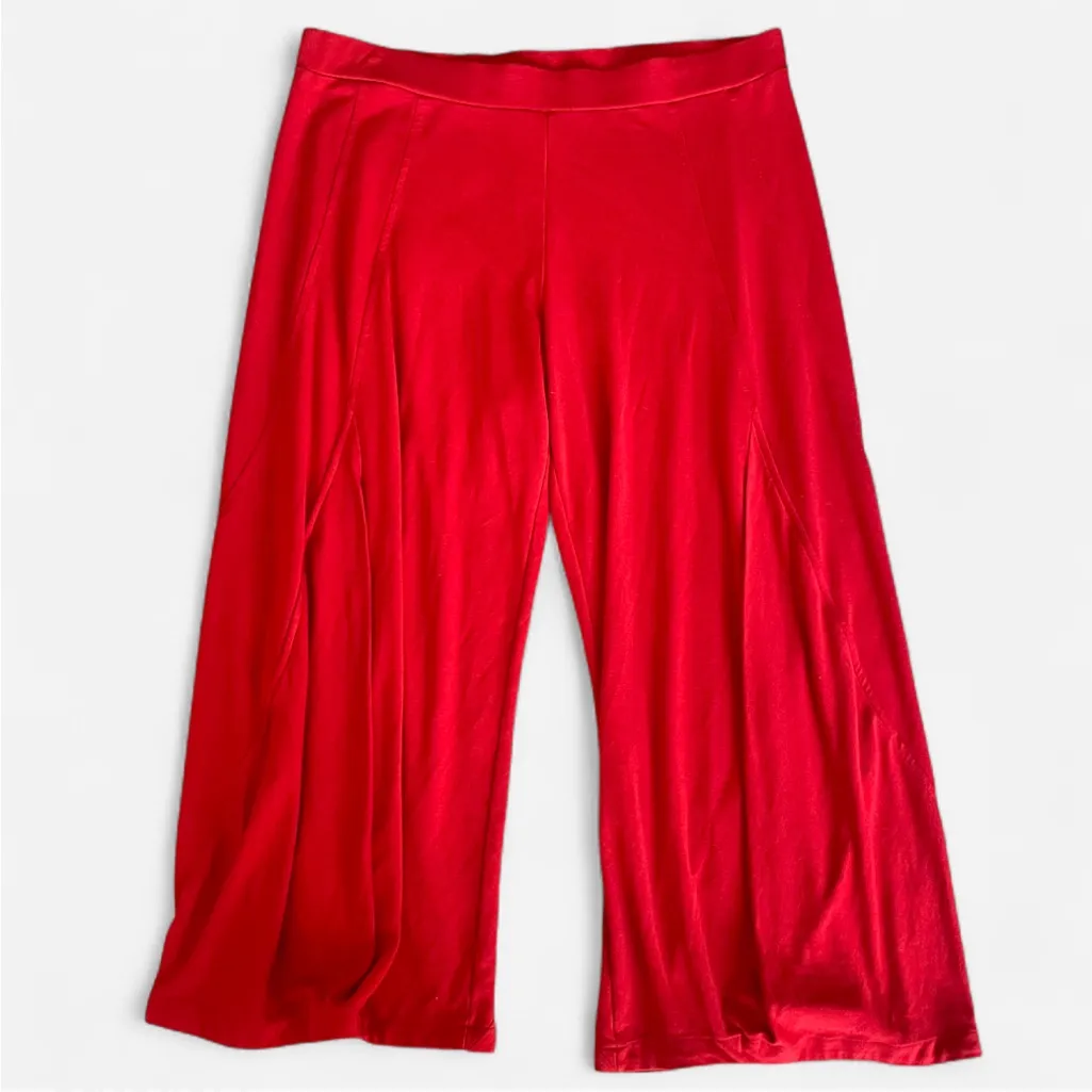 Alembika Wide Leg Viscose Blend Lagenlook Pants Size 6 (US 16 - Image 2