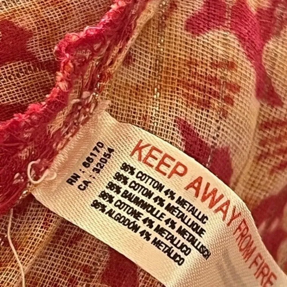 ANTHROPOLOGIE Harem Sleeveless Jumpsuit  Mutil Orange Floral Boho Size XL NEW - Image 8