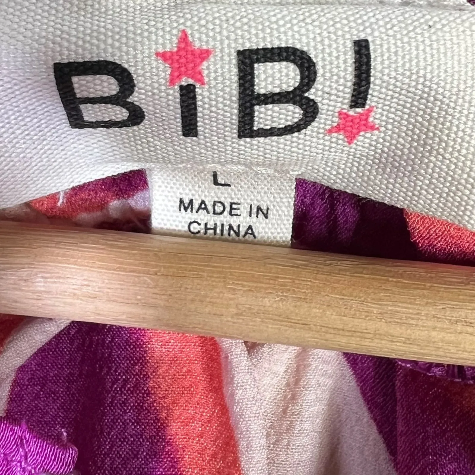 BIBI Womens Purple White Satin Zebra Print Peasant Top Size L Coastal Old Money Size L - Image 6