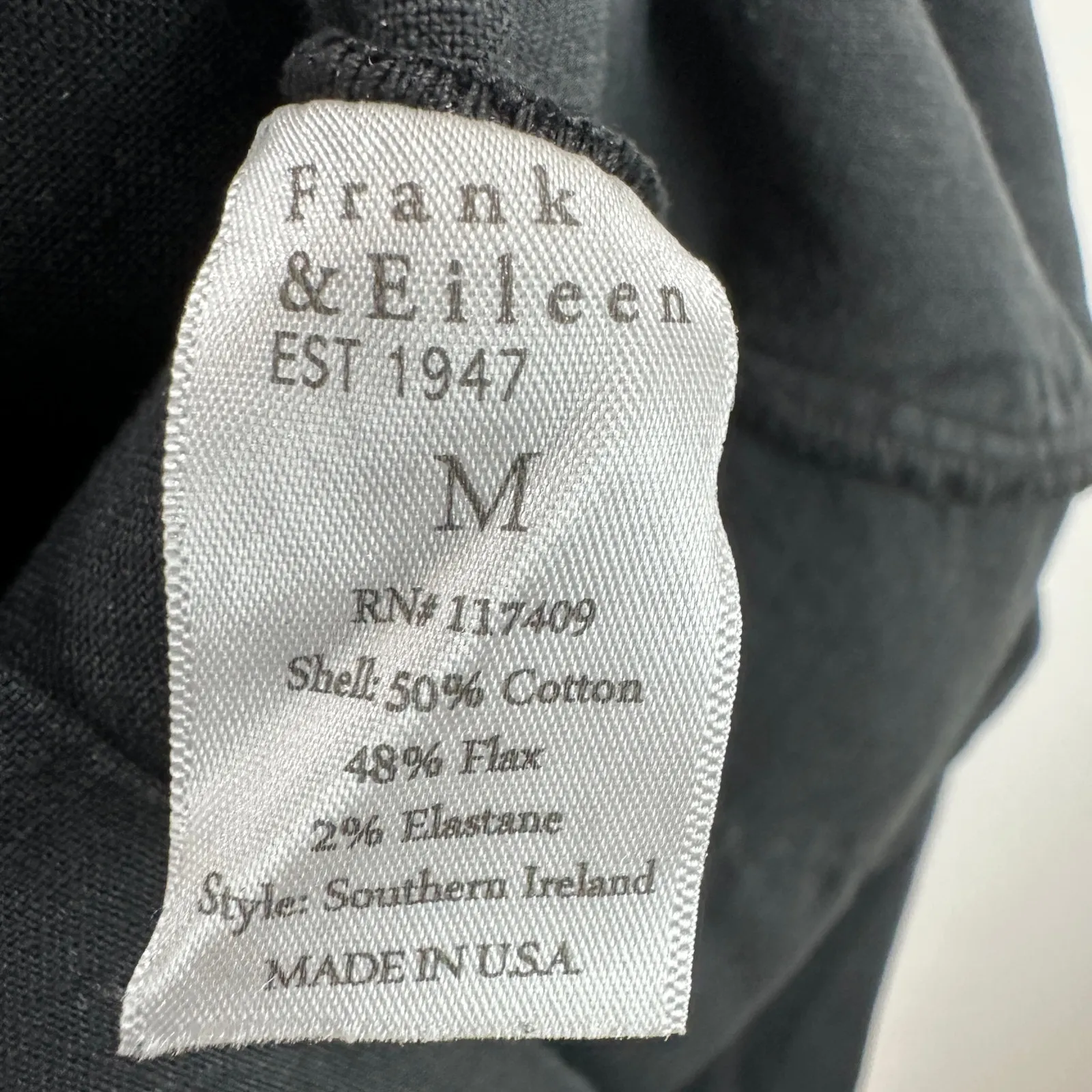 Frank & Eileen Southern Ireland Utility Shirtdress Long Sleeve Stretch Black M - Image 6