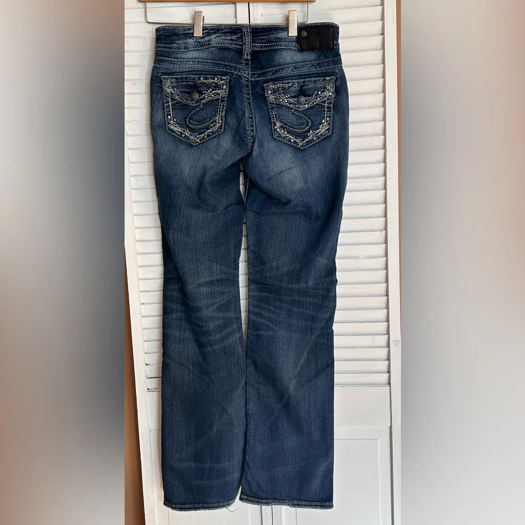 Silver Blue Jeans Women’s Size 26 W26/L31 Super Stretch Suki Slim Mid Boot - Image 2