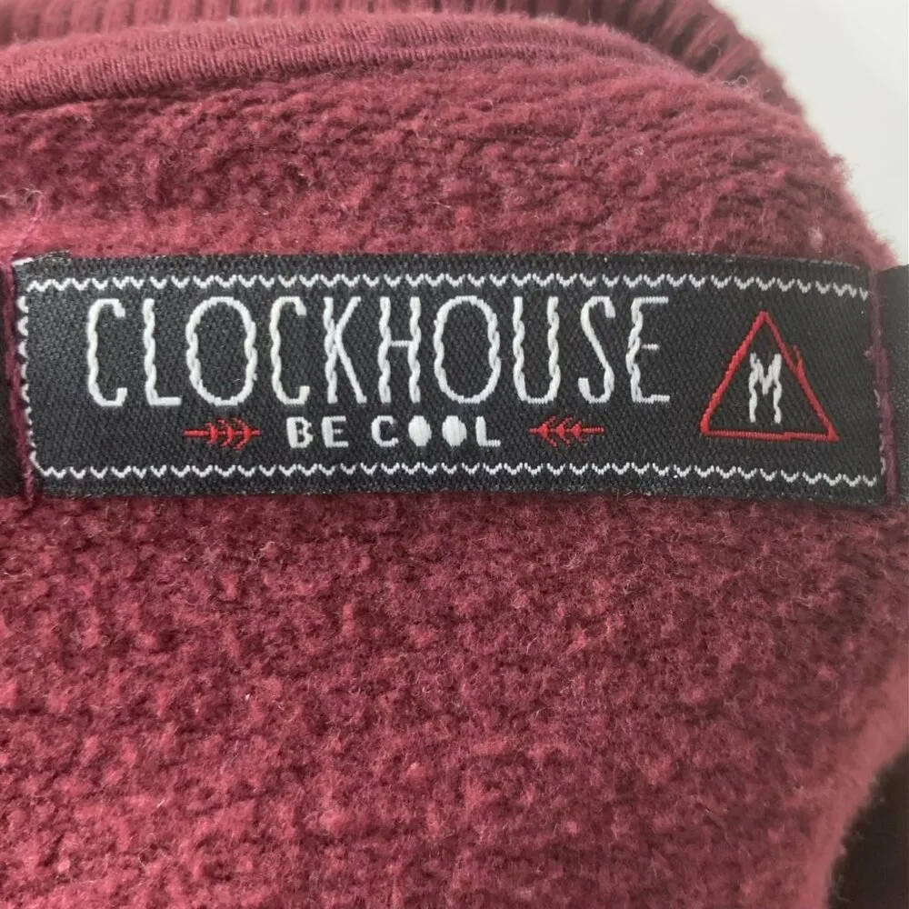 Hamptons Wellness Club Burgundy Cropped Crew Neck Sweatshirt M Spellout Cozy Red Size M - Image 8