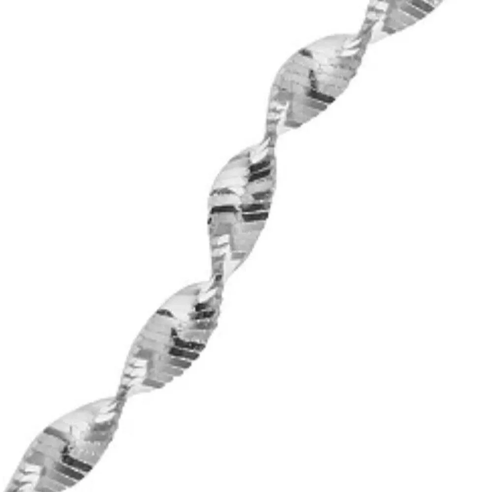 NEW 925 Sterling Silver BUTTERFLY TWIST BRACELET 7.25” Italy Last Act Italian - Image 3