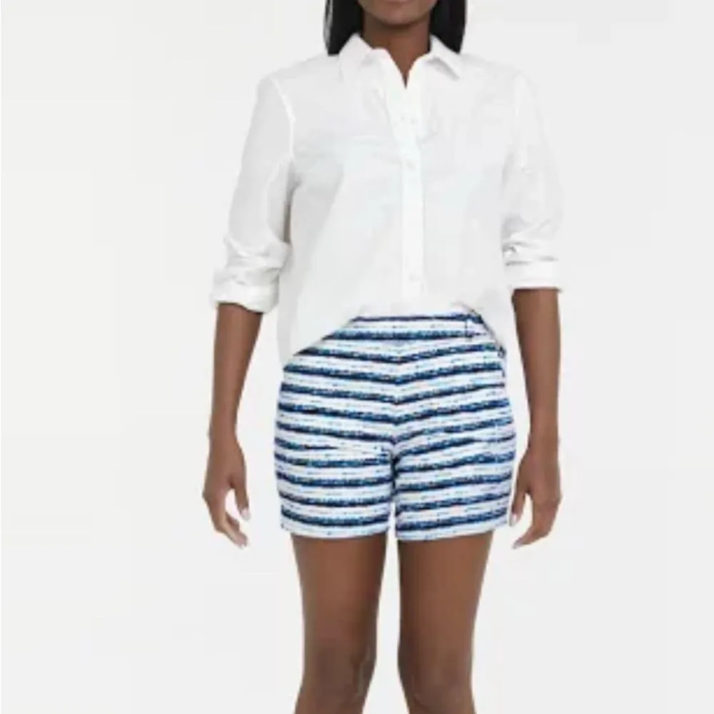 Spanx women’s sunshine short 6” blue painted stripe short NWT size 1X - Image 5