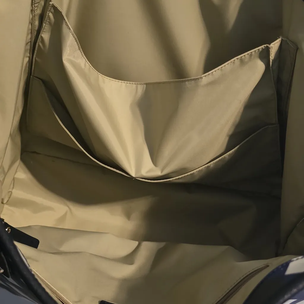 Kate Spade Navy and White Plaid Tote - Image 7