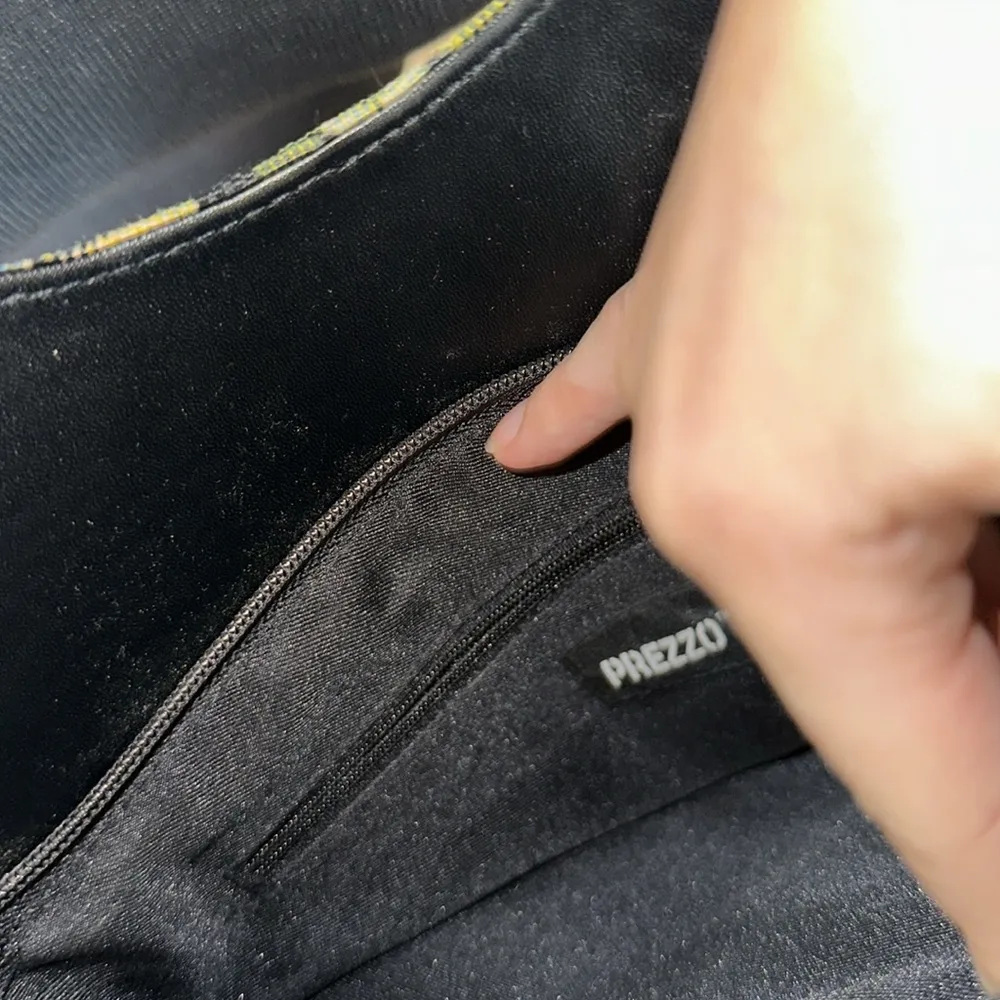 VTG PREZZO BEADED FRINGE FLORAL TAPESTRY SHOULDER BAG PURSE Black - Image 6