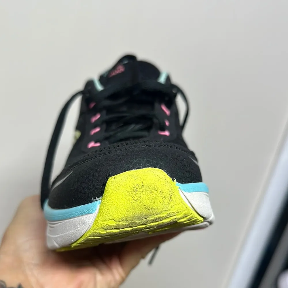 Skechers Black and Pink Athletic Shoes with Air/Cooled Memory Foam - Image 6