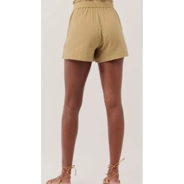 Pact Coastal Organic Cotton‎ Gauzy Shorts Women XL Olive Green - Image 8